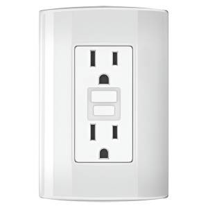 [241596ZN] Placa con contacto duplex 2p+t PI ICFT blanco Marisio Schneider