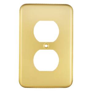 Placa para contacto duplex dorado Italiana Montana