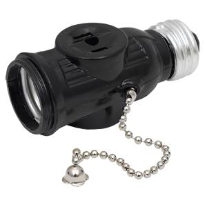 [285941ZN] Portalampara Ladron Con Cadena Negro Polcn Vianti