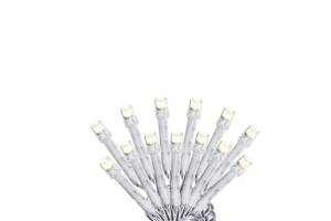 Serie Navideña 100 Luces Led Blanca Cable Transparente 8 Funciones Vianti