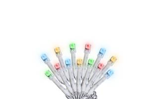 Serie navideña 100 luces led multicolor cable transparente 8 funciones Vianti