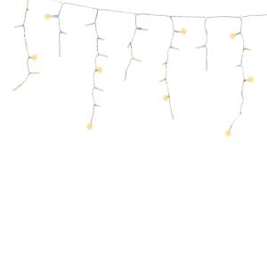 Serie Navideña 300 Led Calido Cable Transparente Cascada 6 Mt 8 Funciones Vianti