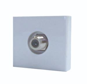 [BAR-002] Toma Coaxial P/Tv Blanco Lujo 36.0Mm Bar002 Kley