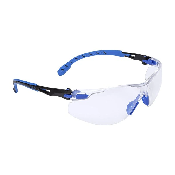 Solus 1000, Gafas de Seguridad Anti-empaño con Patillas Azules