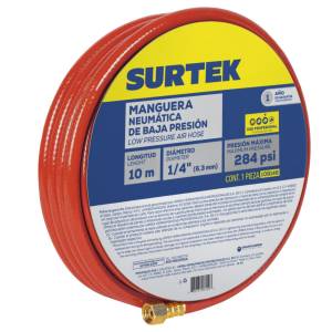 Manguera para compresor PVC 1/4" 10mt Surtek