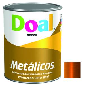 Pintura acrilica para metalicos oro rojizo 0.25 lt Doal