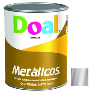 [292000503] Pintura Acrilica Para Metalicos Plata 0.5 Lt Doal