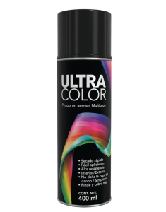 Pintura en aerosol 400ml negro satinado Ultracolor