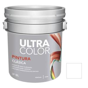 Pintura Vinil Clasica Blanco 18.0 Lt Ultracolor