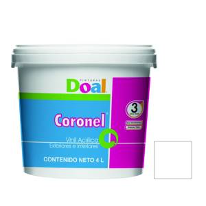 Pintura vinil coronel blanco 4.0 lt Doal