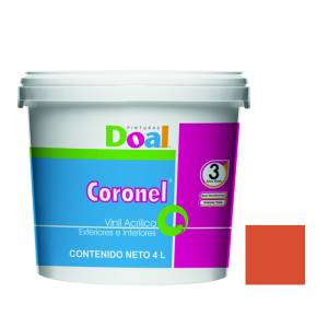 Pintura vinil coronel mandarina 4.0 lt Doal