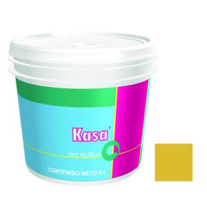 Pintura vinil kasa amarillo paja 4.0 lt Doal