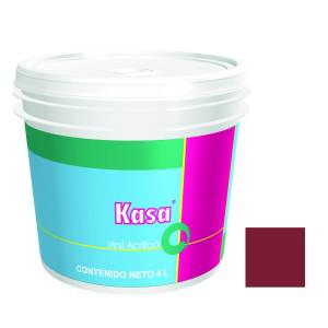 Pintura vinil kasa rojo ladrillo 4.0 lt Doal