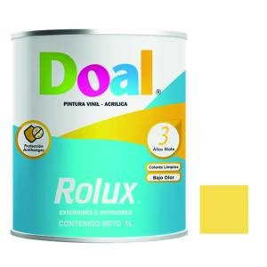 [101503604] Pintura Vinil Rolux Amarillo Intenso 1.0 Lt Doal