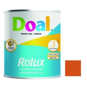 Pintura vinil rolux naranja monarca 1.0 lt Doal