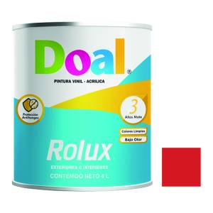 Pintura Vinil Rolux Rojo Intenso 4.0 Lt Doal