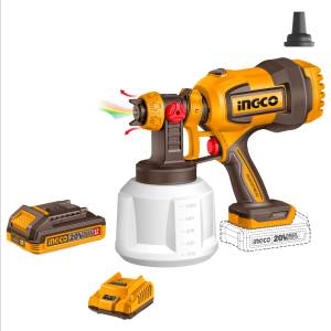 [UCSGLI20042] Pistola para pintar inalambrico 20v 800ml con bateria 2ah y cargador Ingco