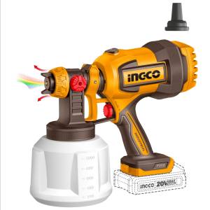 [287978ZN] Pistola Para Pintar Inalambrico 20V 800Ml Sin Bateria Y Cargador Ingco
