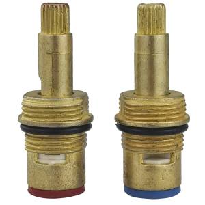 [C20ML1/42] Cartucho Ceramico Metal Estria Fina 1/4 De Vuelta Largo Con 2Pz Vianti