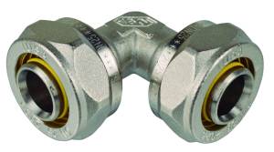 Codo gas 90° laton 3/8" Iusa