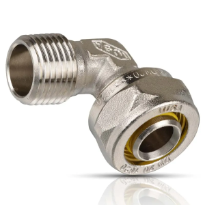 Codo gas 90° rosca exterior 1/2" x 1/2" Iusa