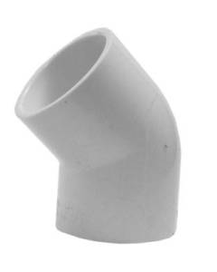 Codo PVC hidraulico c40 45 038mm 1-1/2"