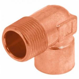 [204527 / 49647] Codo rosca exterior 90° cobre 013mm 1/2"