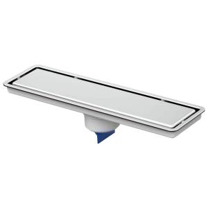 [287366ZN] Coladera alargada con rejilla acero inoxidable minimalista Fleximatic