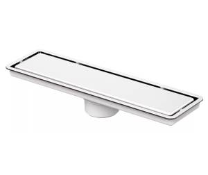 [235658ZN] Coladera alargada con rejilla de acero inoxidable con valvula antiolores 2629 Flexim