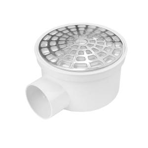 [2271] Coladera cespol bote PVC con 1 salida cromada redonda Fleximatic