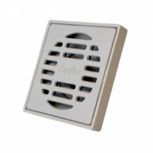 Coladera cuadrada 2" con valvula antiolor ABS gris pc160 Coflex