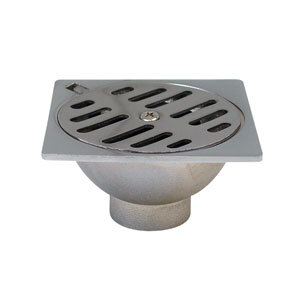 Coladera cuadrada 6x6 laton cr46 Rugo