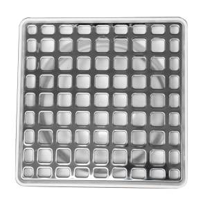 Coladera Cuadrada Pvc Para Tubo Cromado Maxtor 2617 Fleximatic