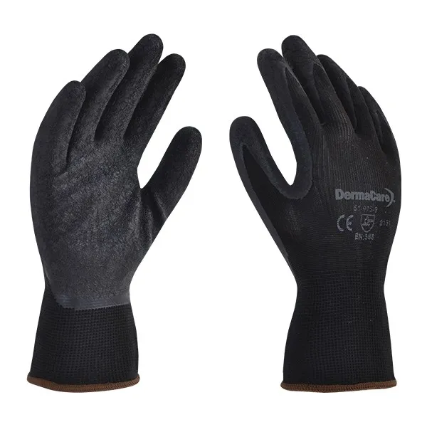 [51-975] Guante De Nylon Y Látex Negro Resistente