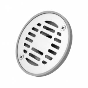 [212441ZN] Coladera Redonda 2" Con Valvula Antiolores Abs Gris Rejilla De Acero Inoxidable Pc15 Coflex