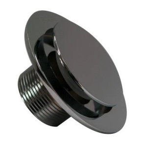 [47-P] Coladera Redonda 3-1/2" Anticucarachas Push Cromada 47P Rugo