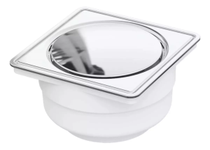 [2248A] Coladera Universal Cuad Con Rejilla Push Crom Valvula Antiolores 2248A Flexim