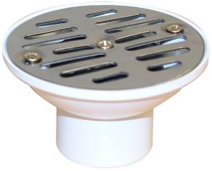 [35000] Coladera universal PVC rejilla de acero inoxidable 35000 Fontanery