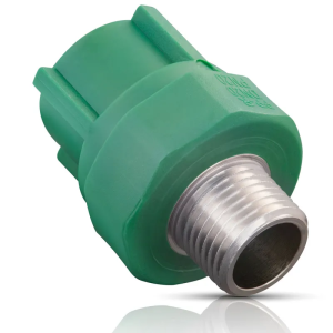 [616380 / 42229 / 49881] Conector PPR rosca exterior 1" x 1" Iusaplus/Aquaplas