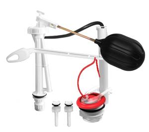 [2702 / 9400] Juego de herrajes para sanitario plasticos de 2" Maxtor 2702 Fleximatic