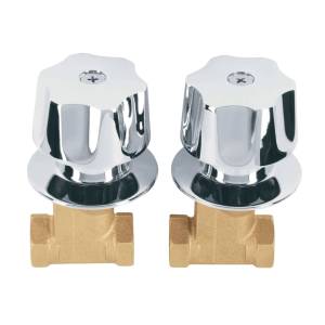 [284126ZN] Juego De Llaves Empotrar Roscable De Bronce Con Maneral Standard 1/4 Vuelta Vianti