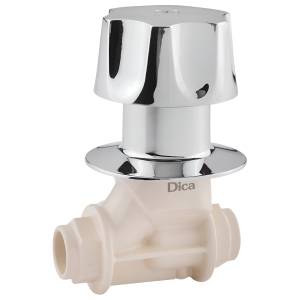 [288259ZN] Juego llaves empotrar CPVC con maneral standard 1/4 vuelta Dica