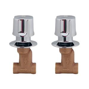 Juego Llaves Empotrar Soldable Bronce Tauro 41Q Rugo