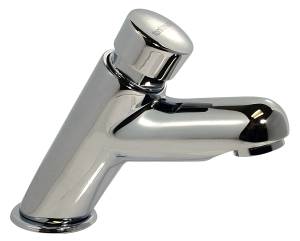 [20001_2] Llave individual para lavabo temporizadora con boton push cromada 20001 Fontanery