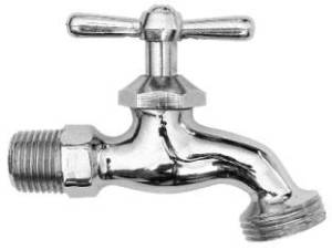 Llave Manguera 013Mm 1/2" De Bronce Cromada Lavanderia 2 Rugo