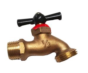 Llave manguera 013mm 1/2" laton maneral negro LLMN13 Vianti