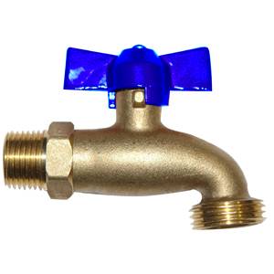 [2AL] Llave Manguera De Laton 013Mm 1/2" Satinado De 1/4 Vuelta 2Al Rugo