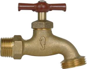 [12047ZN] Llave manguera de laton 013mm 1/2" satinado de 1/4 vuelta 2IM Rugo