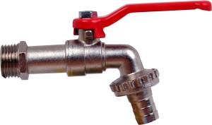 Llave Manguera Tipo Esfera De Metal 013Mm 1/2" Satinado 40015 Fontanery