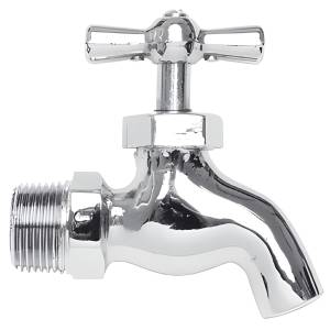 [5583ZN] Llave Nariz 013Mm 1/2" De Bronce Cromada Lavanderia 1 Rugo